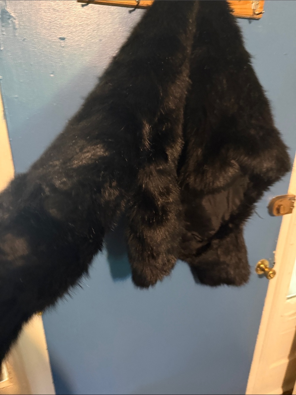 Fashion Nova Black Faux Fur Teddy Coat - Picture 3 of 5